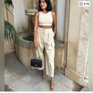 Zara Tied Cargo Pants New